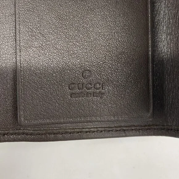 Gucci Key Case GG Canvas Beige Brown Champagne Gold Key Holder - Picture 4 of 6